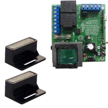 Imagem de Central Comando Placa Portão Eletrônico Rcg Cca-10 + Par Imãs