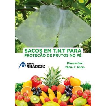 Imagem de Sacos Tnt P/proteção De Frutas No Pé 28x45cm 1000pç - FRUTA PROTEGIDA