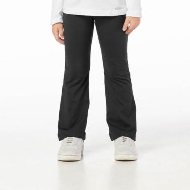 Imagem de Calça Infantil Menina Bailarina Escolar Flare Preto Fitness - VRASALON