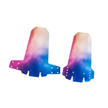 Imagem de Dynwave 2x para- de bicicleta Mountain Bike Fenders Fácil de instalar Cobertura dobrável Suporte dianteiro traseiro para detritos de trilha Lama, Azul Rosa