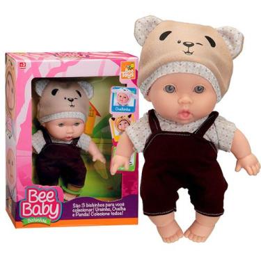 Imagem de Boneco Bebê Menino Infantil Bee Baby Bichinhos Ursinho Vinil - Bee Toy