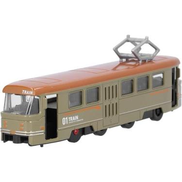 Imagem de Brinquedo de ônibus de carrinho de liga leve, trens de liga de alta si