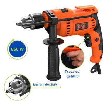 Imagem de Furadeira de Impacto Com Mandril Empunhadura 650W 127v BlackDecker - B