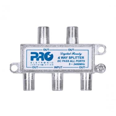 Imagem de Divisor Satelite 1 Entrada E 4 Saidas - 5~2400 Mhz (Vhf / Uhv/Satelite) Com Passagem Dc Pqdv-2024B