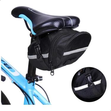 Imagem de 2X Bolsa Porta-Objetos Para Selim Bike Jws Com Ziper Cor Pre