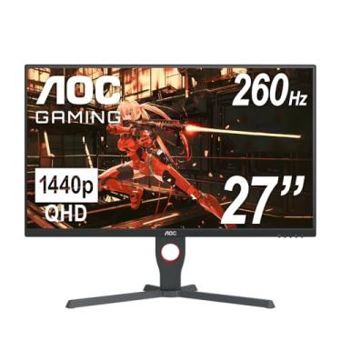Imagem de AOC Monitor de jogos Q27G10ZE 68.6 cm, QHD 2560 x 1440, até 260Hz 0,5ms, HDMI 2.0 x2, porta de exibição x1, sem moldura de 3 lados, pronto para jogos de console, ponto zero brilhante de 3 anos
