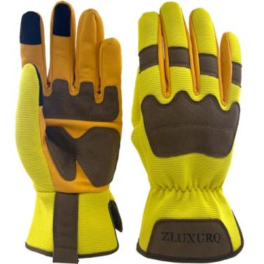 Imagem de ZLUXURQ Luvas de jardinagem de microfibra para homens e mulheres, luvas de trabalho de poliéster para trabalho pesado no quintal