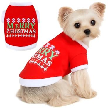 Imagem de Roupas de Natal para cães, suéter de Natal de lã para chihuahua roupas Yorkie, suéter de lã para cães outono inverno masculino feminino, pequeno