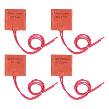 Imagem de Almofada Aquecedora de Silicone para Tambor, 4 Peças, Aquecimento Rápido Fino, 12v 7.5w, 120 a 150 ℃, Esteira Térmica para Barril de Tubulação