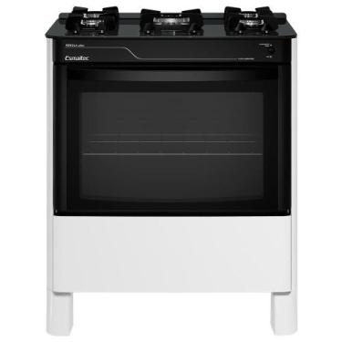 Imagem de Fogão a Gás Mesa de Vidro Limpa Fácil e Acendimento Automático Esmalte