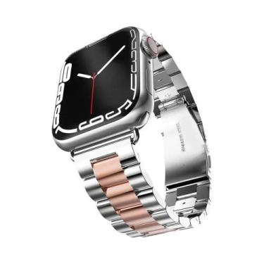 Imagem de Pulseira De Aço Inoxidável De 46mm 49mm Para Apple Watch Ultra, Bracel