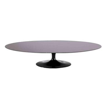Imagem de Mesa Saarinen Oval Centro São Gabriel 135x90cm - Base Preta