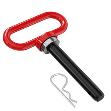 Imagem de Nilight Pino de engate de ímã de neodímio ultra forte para serviço pesado de 1,5 cm de diâmetro vermelho para cortador de grama, trator, carga de reboque, reboque de quadriciclo