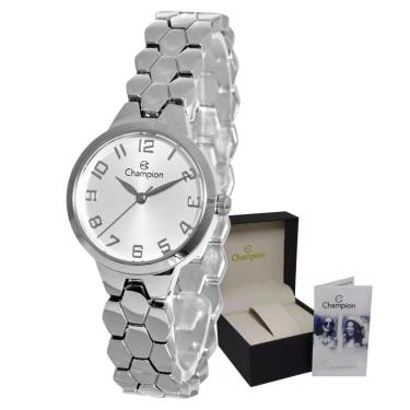 Imagem de Relógio de Pulso Feminino Prateado Moderno Original Resisten-Feminino