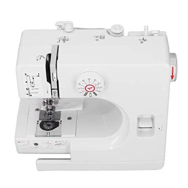 Imagem de Luocute Mini Máquina de Costura para Iniciantes 12 Pontos 2 Velocidade Máquina de Costura Elétrica Multifuncional para Uso Doméstico para Tecidos REPAROS RÁPIDOS (Plugue da UE)