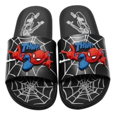 Imagem de Chinelo Infantil Slide Homem Aranha 3D, Sandália Infantil Menino Masculina, Antiderrapante, Grendene Kids (Preto/Homem Aranha 3D, BR, Criança de 9 a 12 anos, Numérico, 35)