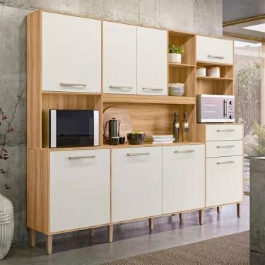 Imagem de Cozinha Compacta 8 Portas 2 Gavetas em MDP Hortelã Nicioli