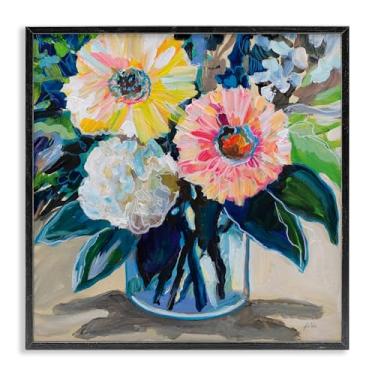 Imagem de Stupell Industries My Treasure Bouquet Arte giclée emoldurada preta, design por Jeanette Vertentes, 12 x 12