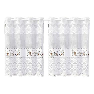 Imagem de Beija Flor, Cortina Pia Bando Vitro Formosa Renda Cozinha 1,60x0,80x0,20 Cor:Xicaras