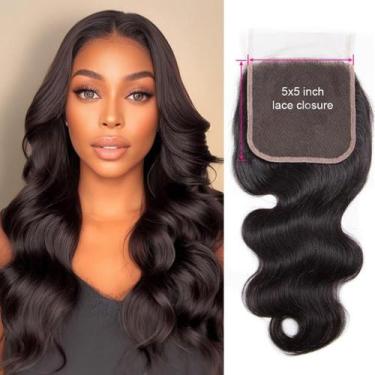 Imagem de Fecho de renda MDL Body Wave 10A Virgin Remy Human Hair 14 polegadas