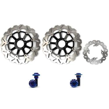 Imagem de Arashi Discos de freio dianteiros traseiros rotores com parafusos de montagem para Honda CBR900RR 1994-1997, peças de acessórios de reposição de motocicleta