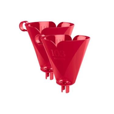 Imagem de Kit 2 Porta Filtro de Café Sanremo 103 Suporte vermelho
