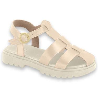 Imagem de Sandalia Infantil Menina Papete Tratorada Molekinha 2344145, Creme met