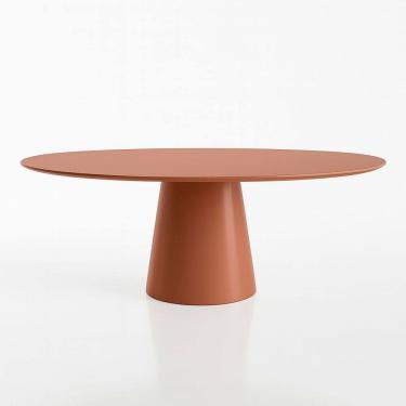 Imagem de Mesa de Jantar Cone Oval 137x90 cm Laca Terracota