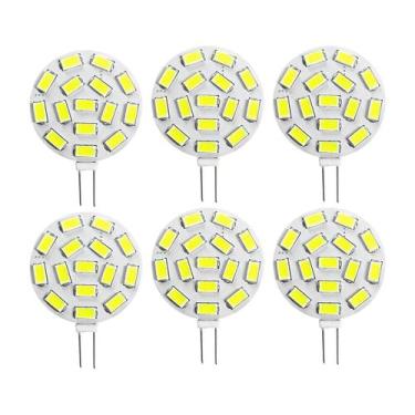 Imagem de Kit 6 Lâmpadas 15 Leds G4 12V 24v Branco Frio - REI MARINE