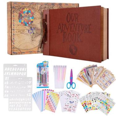 Imagem de Livro de aventuras, álbum de recortes, Tpudn, 30x19 cm, kit de 80 pági