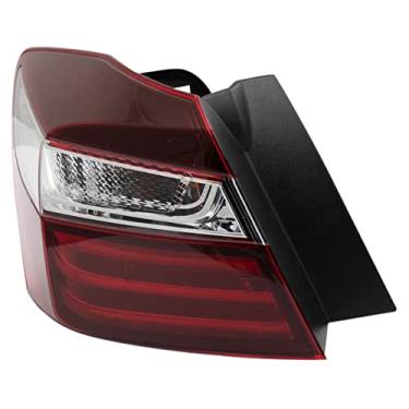 Imagem de TRQ Conjunto de luz traseira externa do lado do motorista compatível com Honda Accord HO2804108 2016-2017
