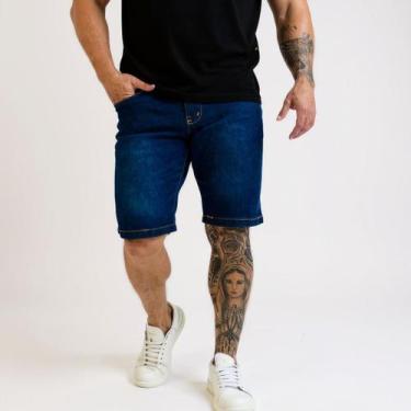 Imagem de Bermuda Masculina Sarja Sport Fino Bolso Embutido Com Lycra - Mitchell