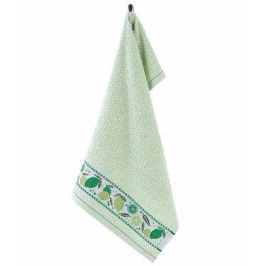 Imagem de Pano de Copa Felpudo Jacquard Vida 2 Liso Barrado Limão - Döhler