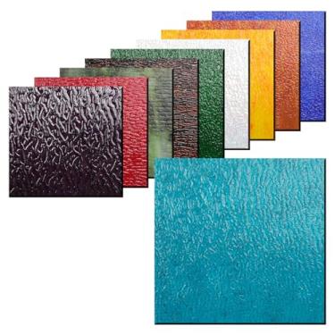 Imagem de Vidro dicróico, pacote com 10 folhas de vitrais de 10 x 10 cm, vidro fusível sortido para fabricação de joias, suprimentos para fabricação de joias para forno de micro-ondas, vidro de fusão de vidro