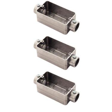 Imagem de 3 Condulete Tipo C Em Alumínio Sem Rosca 2 Polegada Sieg