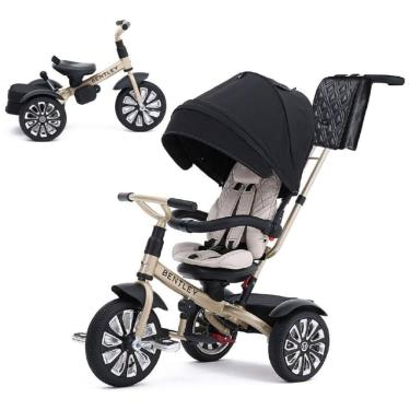 Imagem de Triciclo Infantil 6 em 1, Oficialmente Projetado pela Bentley com Cobertura e Alça para...