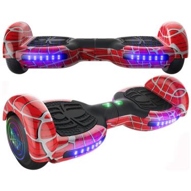 Imagem de Hoverboard Elétrico com Alto Falante Bluetooth e Auto Equilíbrio para Crianças de 6 a 12 Anos, Emaxusa, Vermelho