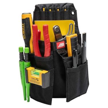 Imagem de Bolsa Diamondback Mazo X (acessório do lado direito) – Bolsa de ferramentas de eletricista durável e resistente à abrasão – Acessório compacto para cinto de ferramentas com 5 compartimentos internos e