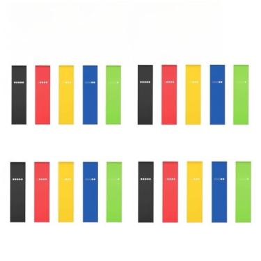 Imagem de Kit 5 Faixas Elásticas Para Exercícios Multifuncional Yoga Fisioterapia e Treino(4)