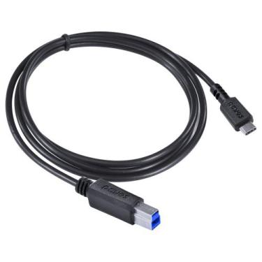 Imagem de Cabo para Impressora USB Tipo C para USB B 3.0 1 Metro Preto - P3UCBP-