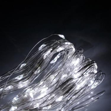 Imagem de Pisca Pisca LED Fio de Fada 2m com 20 LEDs – Ideal para Festas, Casamentos, Natal, Aniversários e Decoração de Fotos (Branco)