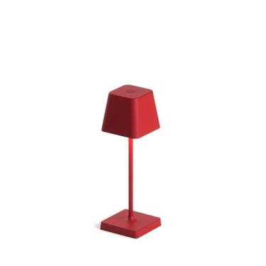 Imagem de Luminária de Mesa Abajur LED Mini QD Interlight - Portátil Sem Fio - Vermelho Temperatura de Cor:2700K