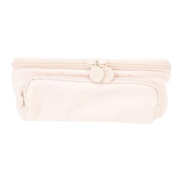 Imagem de Eujgoov Bolsa Triangular para Caneta, Bolsa para Lápis Com Alça de Mão, 5 Compartimentos Elásticos para Caneta, Bolso de Malha para Material de Escritório Escolar