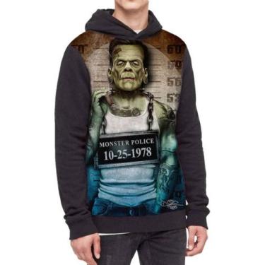 Imagem de Moletom Com Capuz Franquistai Na Cadeia Ref:95 - smoke, Preto, GG