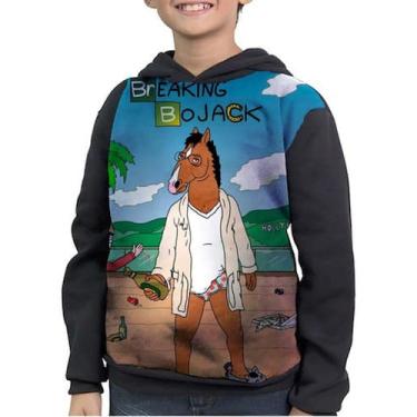 Imagem de Moletom Infantil Bojack Horseman Breaking Bad - smoke, Preto, 14