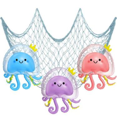Imagem de Conjunto de decoração Silipull Octopus Jellyfish Balloon Fish Net