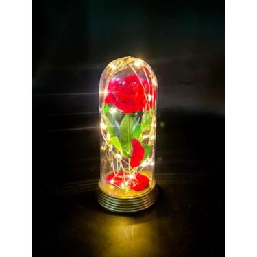 Imagem de Luminária A Rosa Encantada A Bela E A Fera O Pequeno Príncipe  Amor Li