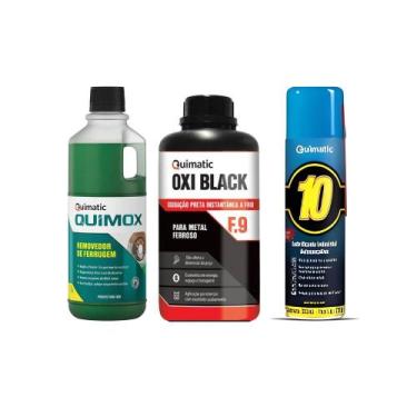 Imagem de Kit Oxidacao A Frio Quimox, Oxi Black F10 E Quimatic 10