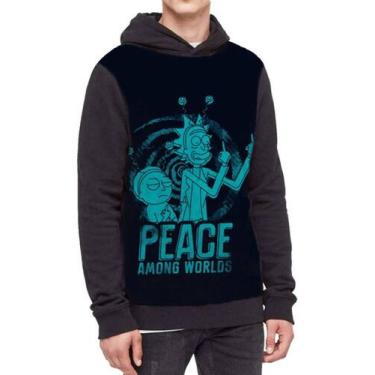 Imagem de Moletom Com Capuz Rick And Morty Ref:641 - smoke, Preto, GG