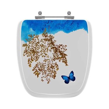 Imagem de Assento Sanitario Decorado Borboleta Fit para vaso Celite